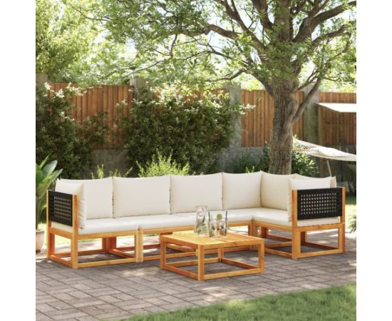 vidaXL 6-cz. zestaw wypoczynkowy do ogrodu, z poduszkami, akacjowy Dārza mēbeļu komplekti