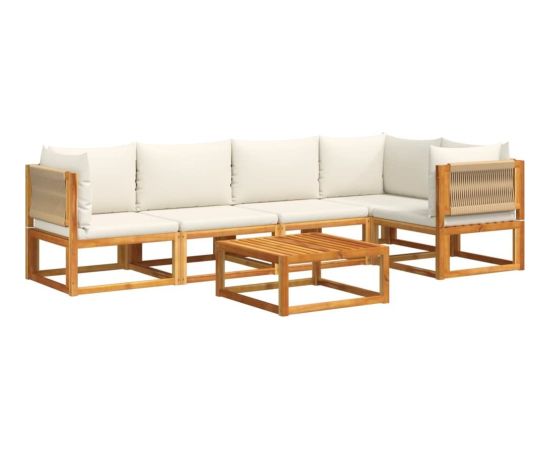 vidaXL 6-cz. zestaw wypoczynkowy do ogrodu, z poduszkami, akacjowy Dārza mēbeļu komplekti