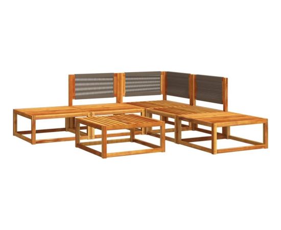 vidaXL 6-cz. zestaw wypoczynkowy do ogrodu, z poduszkami, akacjowy Dārza mēbeļu komplekti