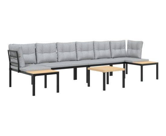 vidaXL vidaXL 5-cz. zestaw mebli do ogrodu z poduszkami, malowana stal Dārza mēbeļu komplekti