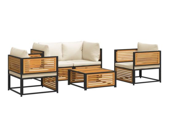 vidaXL vidaXL 5-cz. zestaw wypoczynkowy do ogrodu, z poduszkami, akacjowy Dārza mēbeļu komplekti