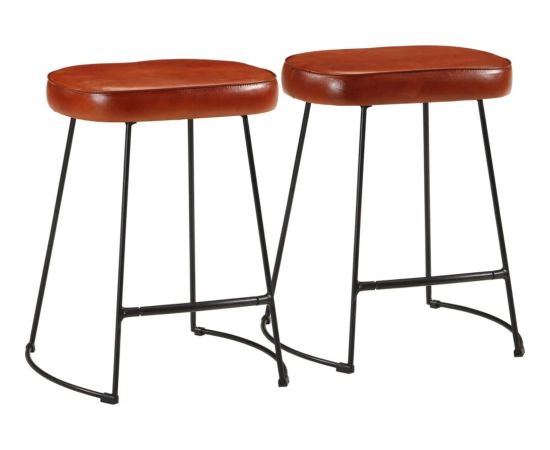 vidaXL Stołki barowe, 2 szt., ciemnobrązowe, 40x29,5x53 cm Кухонные стулья