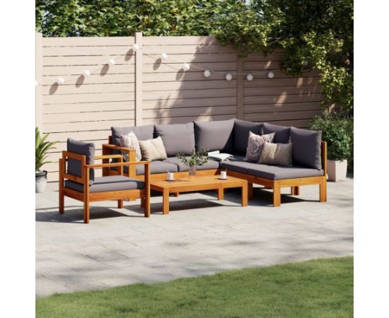 vidaXL vidaXL 5-cz. zestaw wypoczynkowy do ogrodu, z poduszkami, akacjowy Dārza mēbeļu komplekti