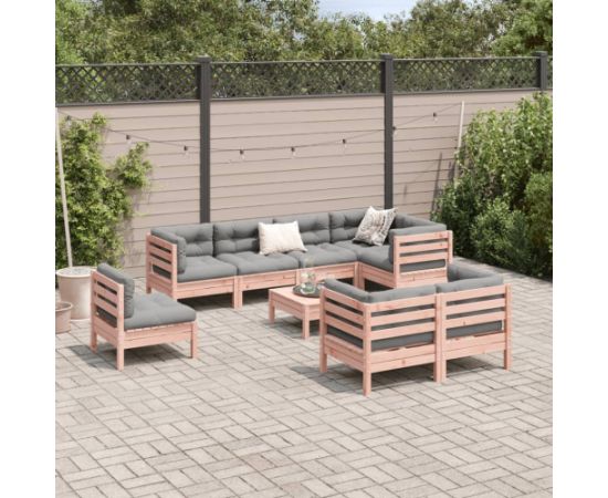 vidaXL 9-częściowy zestaw wypoczynkowy do ogrodu, z poduszkami, daglezja Dārza mēbeļu komplekti