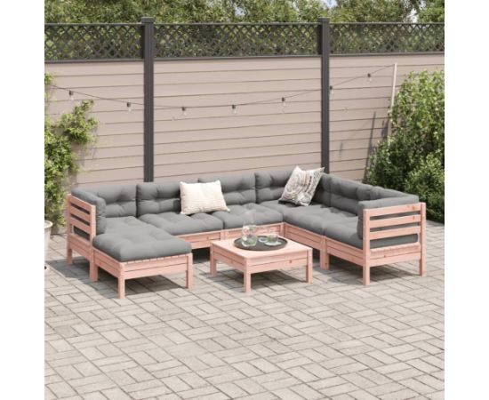 vidaXL 8-częściowy zestaw wypoczynkowy do ogrodu, z poduszkami, daglezja Dārza mēbeļu komplekti