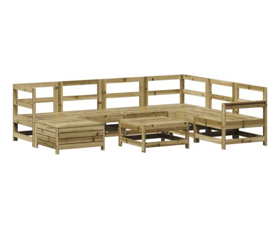 vidaXL 8-częściowy zestaw wypoczynkowy do ogrodu, impregnowana sosna Dārza mēbeļu komplekti