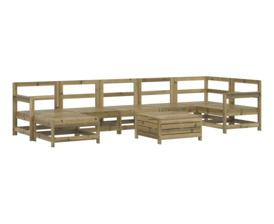 vidaXL 8-częściowy zestaw wypoczynkowy do ogrodu, impregnowana sosna Dārza mēbeļu komplekti