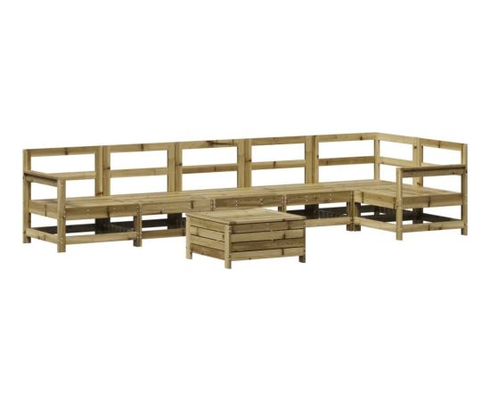 vidaXL 7-częściowy zestaw wypoczynkowy do ogrodu, impregnowana sosna Dārza mēbeļu komplekti