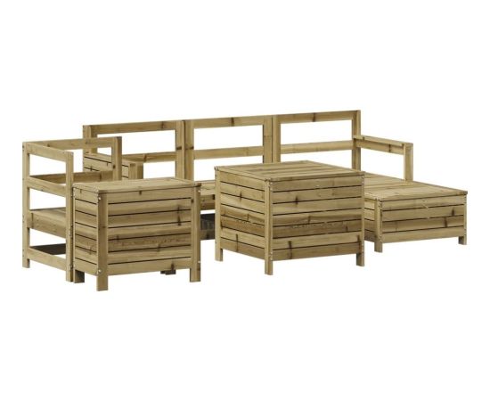 vidaXL 7-częściowy zestaw wypoczynkowy do ogrodu, impregnowana sosna Dārza mēbeļu komplekti