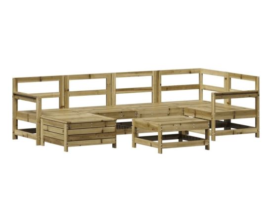 vidaXL 7-częściowy zestaw wypoczynkowy do ogrodu, impregnowana sosna Dārza mēbeļu komplekti