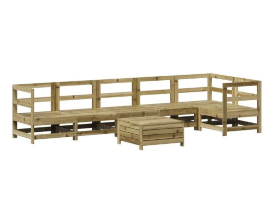 vidaXL 7-częściowy zestaw wypoczynkowy do ogrodu, impregnowana sosna Dārza mēbeļu komplekti