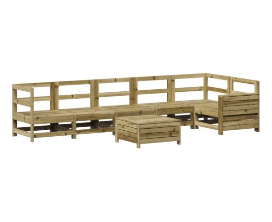 vidaXL 7-częściowy zestaw wypoczynkowy do ogrodu, impregnowana sosna Dārza mēbeļu komplekti