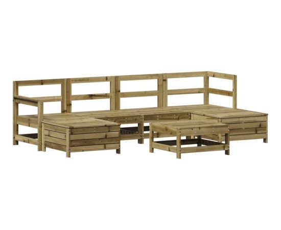 vidaXL 7-częściowy zestaw wypoczynkowy do ogrodu, impregnowana sosna Dārza mēbeļu komplekti