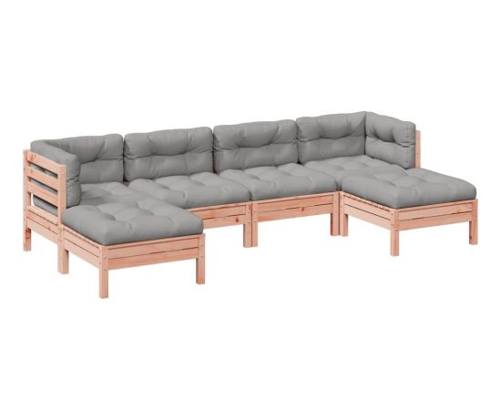 vidaXL 6-częściowy zestaw wypoczynkowy do ogrodu, z poduszkami, daglezja Dārza mēbeļu komplekti