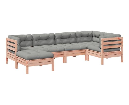 vidaXL 6-częściowy zestaw wypoczynkowy do ogrodu, z poduszkami, daglezja Dārza mēbeļu komplekti