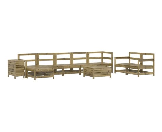 vidaXL 10-częściowy zestaw wypoczynkowy do ogrodu, impregnowana sosna Dārza mēbeļu komplekti