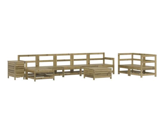 vidaXL 10-częściowy zestaw wypoczynkowy do ogrodu, impregnowana sosna Dārza mēbeļu komplekti