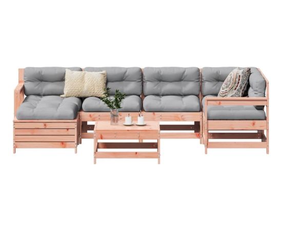 vidaXL vidaXL 7-cz. zestaw wypoczynkowy do ogrodu, lite drewno daglezjowe Dārza mēbeļu komplekti