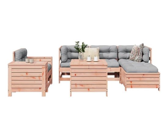 vidaXL vidaXL 7-cz. zestaw wypoczynkowy do ogrodu, lite drewno daglezjowe Dārza mēbeļu komplekti