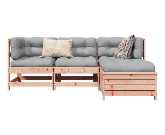 vidaXL vidaXL 4-cz. zestaw wypoczynkowy do ogrodu, lite drewno daglezjowe Dārza mēbeļu komplekti