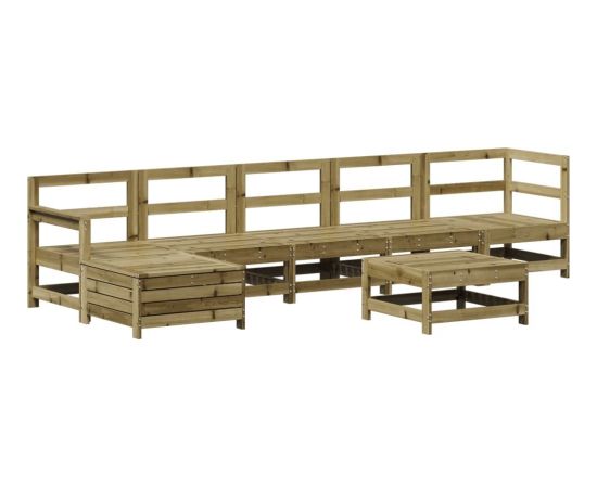 vidaXL vidaXL 7-cz. zestaw mebli ogrodowych, impregnowane drewno sosnowe Dārza mēbeļu komplekti