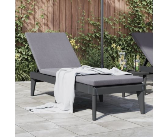 vidaXL Leżak, antracytowy, 186x60x29 cm, PP Шезлонги и пляжные стулья
