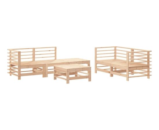 vidaXL 6-częściowy zestaw mebli wypoczynkowych do ogrodu, drewno sosnowe Dārza mēbeļu komplekti