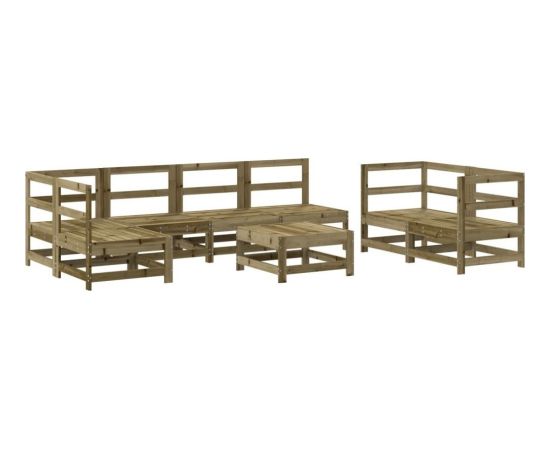 vidaXL 8 częściowy zestaw mebli ogrodowych, impregnowane drewno sosnowe Dārza mēbeļu komplekti