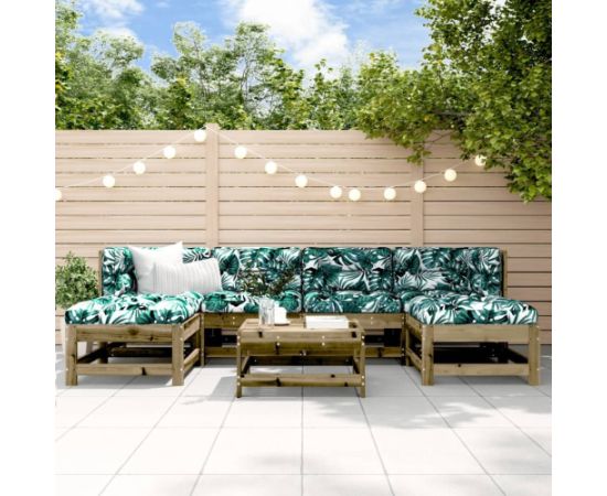 vidaXL vidaXL 7-cz. zestaw mebli ogrodowych, impregnowane drewno sosnowe Dārza mēbeļu komplekti