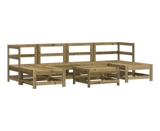 vidaXL vidaXL 7-cz. zestaw mebli ogrodowych, impregnowane drewno sosnowe Dārza mēbeļu komplekti