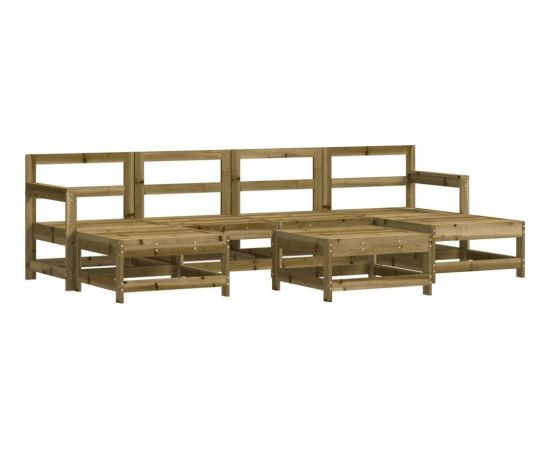 vidaXL vidaXL 7-cz. zestaw mebli ogrodowych, impregnowane drewno sosnowe Dārza mēbeļu komplekti