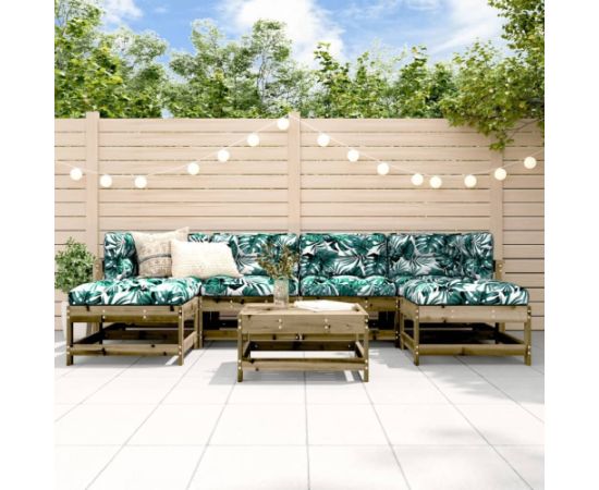 vidaXL vidaXL 7-cz. zestaw mebli ogrodowych, impregnowane drewno sosnowe Dārza mēbeļu komplekti