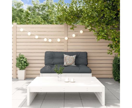 vidaXL 2 częściowy zestaw mebli ogrodowych, biały, lite drewno sosnowe Dārza mēbeļu komplekti