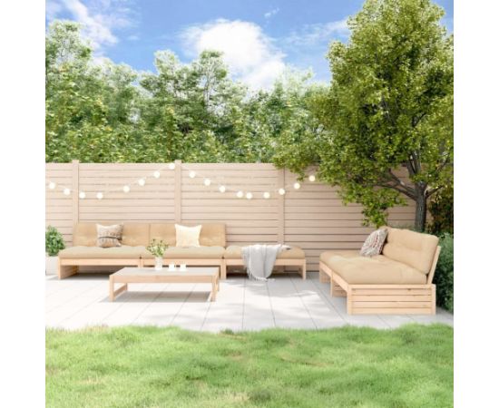 vidaXL vidaXL 6-cz. zestaw mebli wypoczynkowych do ogrodu, drewno sosnowe Dārza mēbeļu komplekti