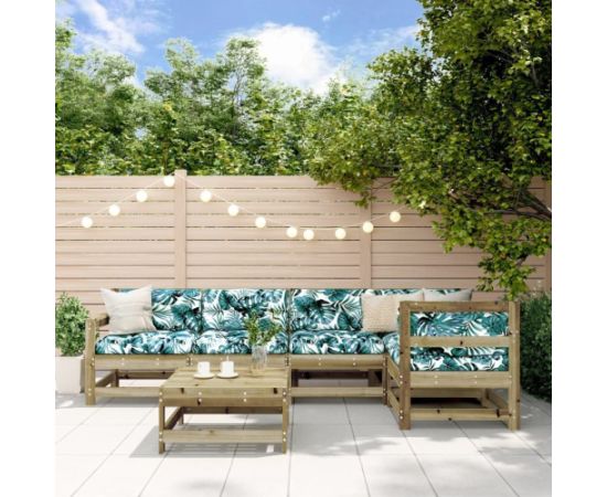 vidaXL 6- częściowy zestaw mebli ogrodowych, impregnowane drewno sosnowe Dārza mēbeļu komplekti