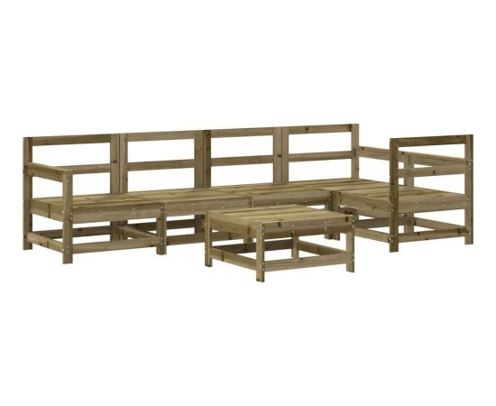 vidaXL 6- częściowy zestaw mebli ogrodowych, impregnowane drewno sosnowe Dārza mēbeļu komplekti