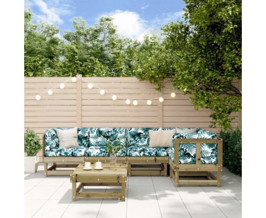 vidaXL 6- częściowy zestaw mebli ogrodowych, impregnowane drewno sosnowe Dārza mēbeļu komplekti