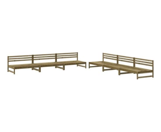 vidaXL 6- częściowy zestaw mebli ogrodowych, impregnowane drewno sosnowe Dārza mēbeļu komplekti