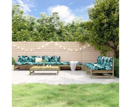 vidaXL 6- częściowy zestaw mebli ogrodowych, impregnowane drewno sosnowe Dārza mēbeļu komplekti