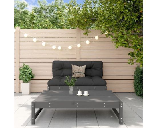 vidaXL 2- częściowy zestaw mebli ogrodowych, szary, lite drewno sosnowe Dārza mēbeļu komplekti