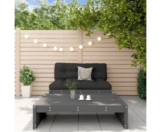 vidaXL 2- częściowy zestaw mebli ogrodowych, szary, lite drewno sosnowe Dārza mēbeļu komplekti