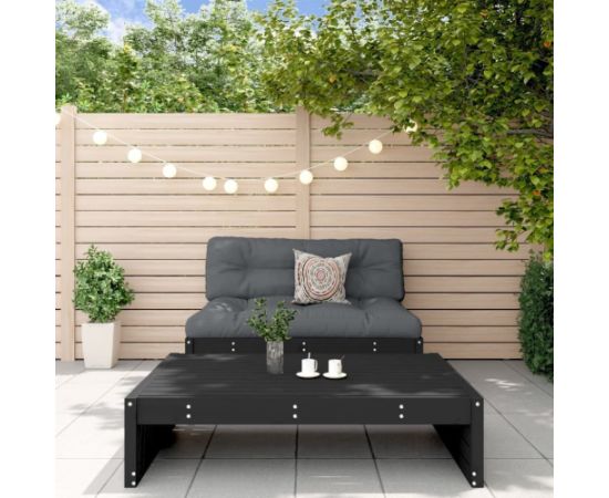 vidaXL 2- częściowy zestaw mebli ogrodowych, czarny, drewno sosnowe Dārza mēbeļu komplekti