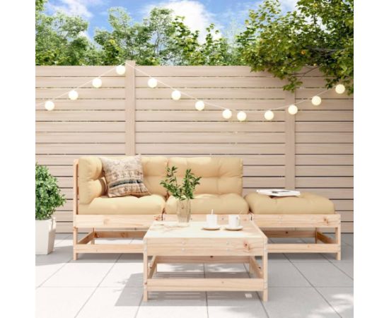 vidaXL 4 częściowy zestaw mebli ogrodowych, lite drewno sosnowe Dārza mēbeļu komplekti