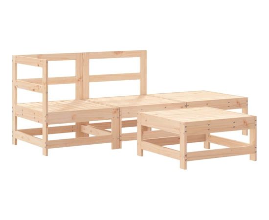 vidaXL 4 częściowy zestaw mebli ogrodowych, lite drewno sosnowe Dārza mēbeļu komplekti