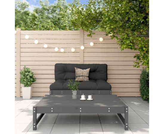 vidaXL 2 częściowy zestaw mebli ogrodowych, szary, lite drewno sosnowe Dārza mēbeļu komplekti