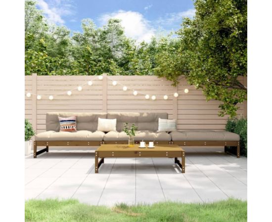 vidaXL 4 częściowy zestaw mebli ogrodowych, miodowy brąz, drewno sosnowe Dārza mēbeļu komplekti