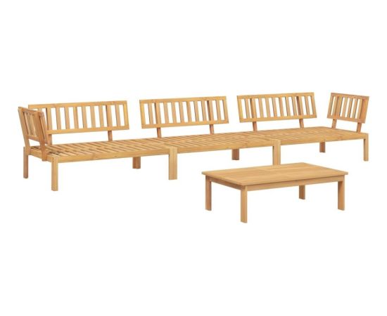 vidaXL 4-cz. zestaw wypoczynkowy do ogrodu, drewno akacjowe Dārza mēbeļu komplekti