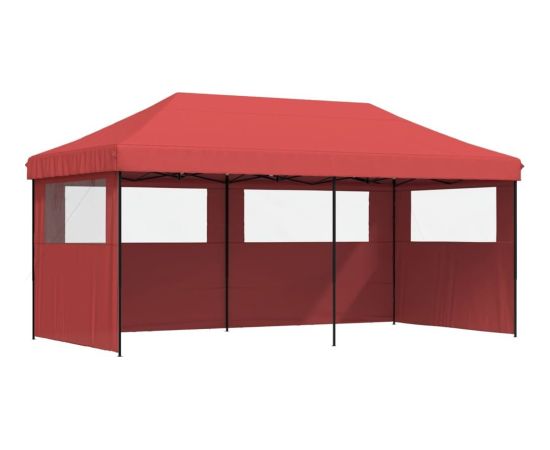 vidaXL Namiot imprezowy typu pop-up z 3 ściankami, burgundowy Новинки Для дома и сада 