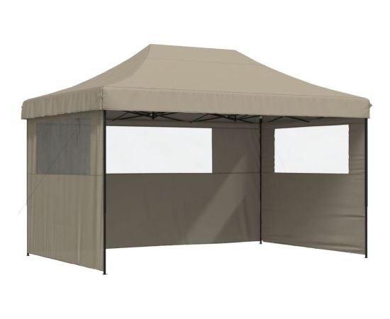 vidaXL Namiot imprezowy typu pop-up z 3 ściankami, taupe Jaunumi -Dārzam