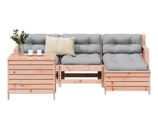 vidaXL 5-cz. zestaw wypoczynkowy do ogrodu, lite drewno daglezjowe Dārza mēbeļu komplekti